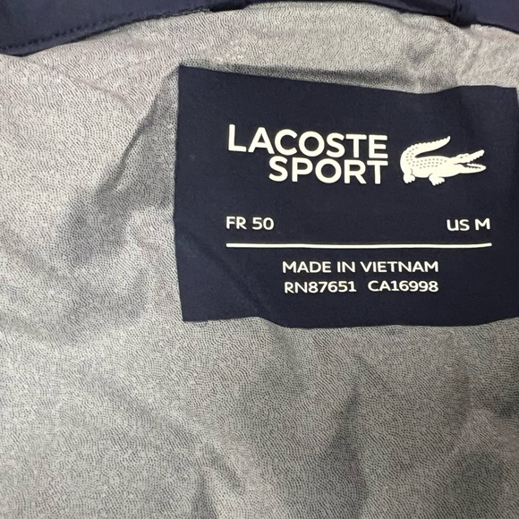 Lacoste Men's Long Sleeve Zipper Taffeta Golf Jacket - Picture 4 of 11